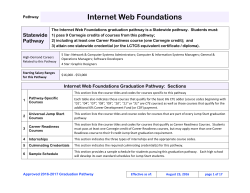 Internet Web Foundations 2016-2017 Pathway 2016-08-23