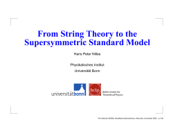 From String Theory to the Supersymmetric Standard Model