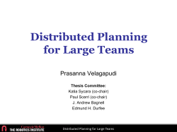 Distributed Planning for Large Teams