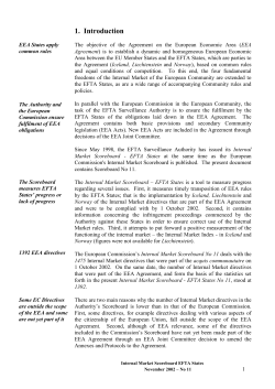 Introduction - EFTA Surveillance Authority