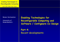 Coarse Grain Reconfigurable Architectures