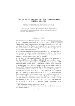 The de Rham decomposition theorem for metric spaces.