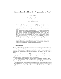 Frappé: Functional Reactive Programming in Java