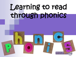 Phonics Workshop for parents