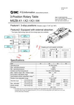 3-Position Rotary Table MSZB-X1 /-X2 /-X3 /-X4