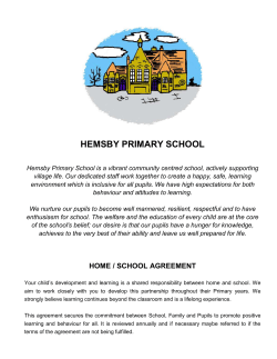 HEMSBY PRIMARY SCHOOL home school agreement 2015