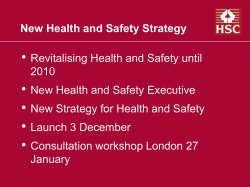 New Health and Safety Strategy