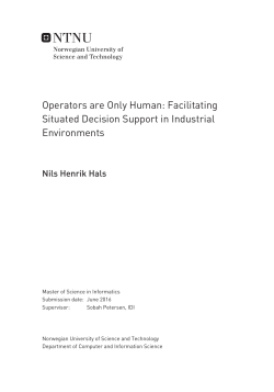Operators are Only Human: Facilitating Situated Decision Support in