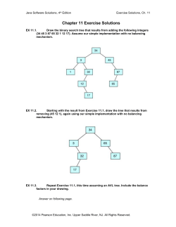 Chapter 11 Exercise Solutions