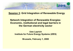Network Integration of Renewable Energies: Economic, institutional