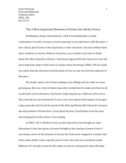 Grace Brennan Personal Reflection