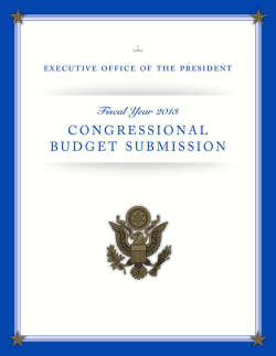 (FY) 2013 Congressional Budget Submission