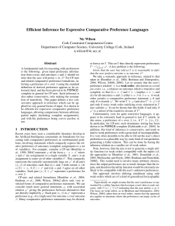Efficient Inference for Expressive Comparative