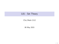 L01 - Set Theory