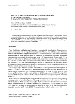 ANALYTICAL DIFFERENTIATION OF THE ENERGY