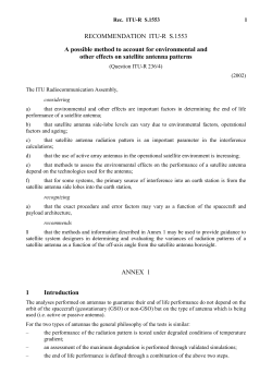 RECOMMENDATION ITU-R S.1553 - A possible method to account