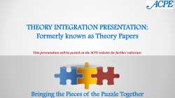 Theory Integration Presentation - Association for Clinical Pastoral