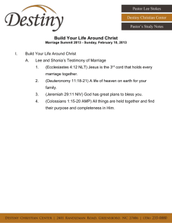 Build Your Life Around Christ
