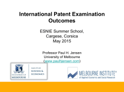 International Patent Examination Outcomes