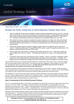 Divided UK Public Holds Key to World Markets