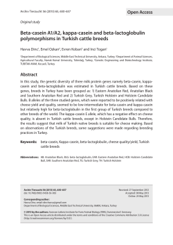 Beta-casein A1/A2, kappa-casein and beta-lactoglobulin