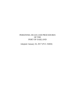Personnel Rules and Procedures