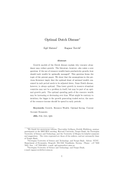 Optimal Dutch Disease!