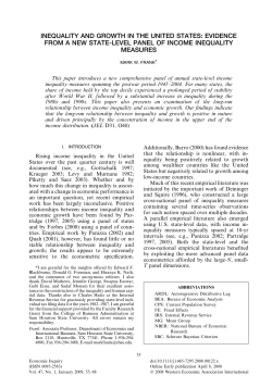 Inequality and Growth in the United States: Evidence from a New State