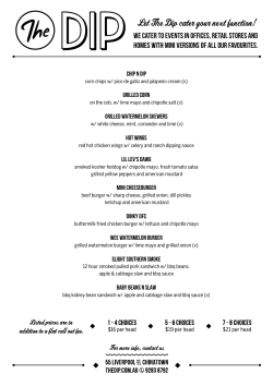 Let The Dip cater your next function!