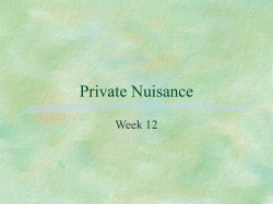 Private Nuisance