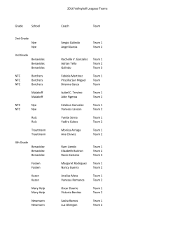 2016 Volleyball Leageue Teams Grade School Coach Team 2nd