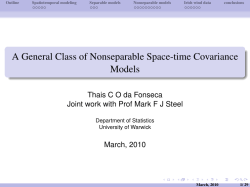 A General Class of Nonseparable Space-time - DME
