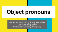 Object pronouns - The Education University of Hong Kong