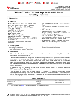 PHYTER - Extended Temp Single Port 10/100 Mb/s Ethernet