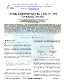 Multiple Encryption using ECC and Its Time Complexity