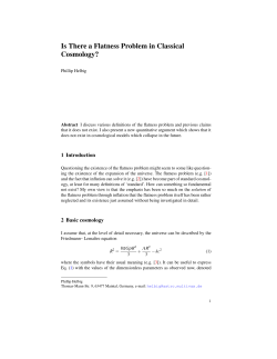 Is There a Flatness Problem in Classical Cosmology?