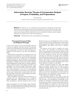 Information Security Threats: A Comparative Analysis of Impact