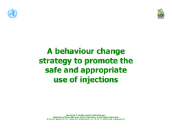A behaviour change strategy to promote the safe and appropriate