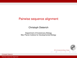 Pairwise sequence alignment