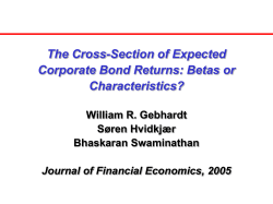 The Cross-Section of Expected Corporate Bond Returns: Betas or