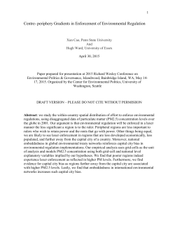 Centre- periphery Gradients in Enforcement of Environmental