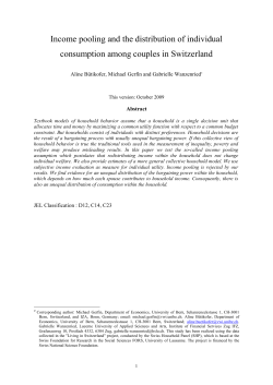 Income pooling and the distribution of individual consumption