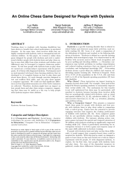 An Online Chess Game Designed for People with Dyslexia