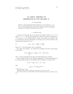 27 AN OMEGA THEOREM ON DIFFERENCES OF TWO SQUARES
