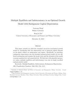 Multiple Equilibria and Indeterminacy in an Optimal