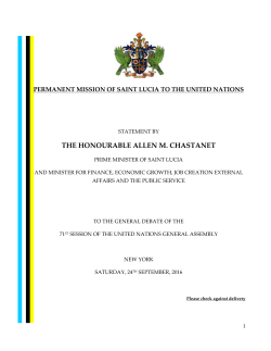 Saint Lucia Statement to the 71st Session of the unga 2016