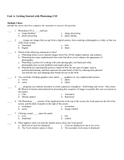 Unit A: Getting Started with Photoshop CS5 - ICT-IAT
