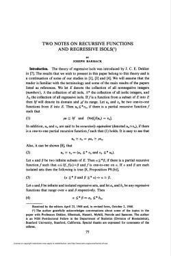 AND REGRESSIVE ISOLSO)