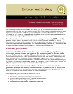 Enforcement Strategy - Scottish Information Commissioner