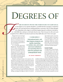 or dual-degree programs